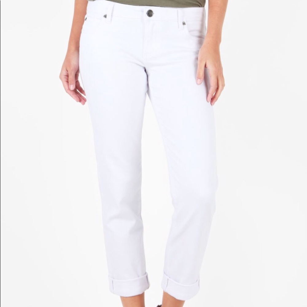 Kut Jeans White Wash Catherine Boyfriend Size 12